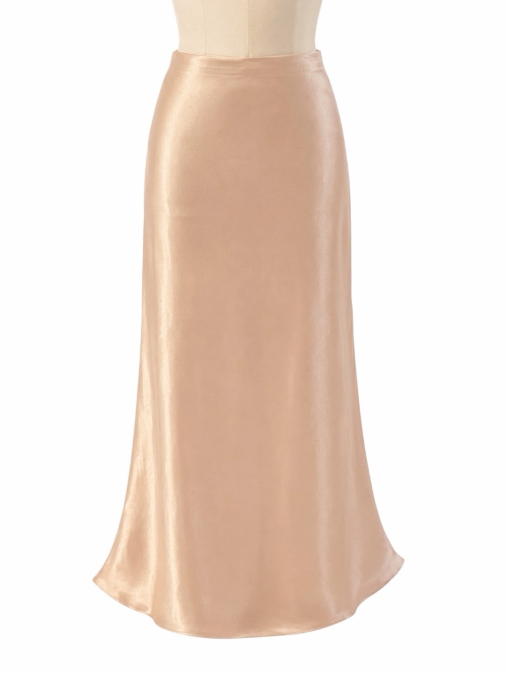 Vintage Dave & Johnny by Laura Ryner Gold Satin Maxi Skirt size women’s large